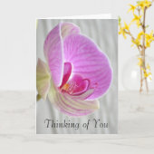 Carte La pensée florale d'orchidée à vous cardent (Fleur jaune)
