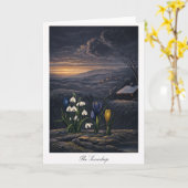 Carte La perce-neige — Réinterprétation botanique modern (Fleur jaune)