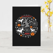 Carte La période effrayante d'Halloween (Fleur jaune)