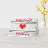 CARTE LA PÉRIODE "LA PLUS MERVEILLEUSE DE L'ANNÉE" NOËL (Fleur jaune)