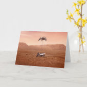 Carte La Persévérance Arrive En Toute Sécurité Sur Mars. (Fleur jaune)
