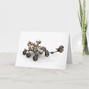 Carte La Persévérance Mars Rover Sur Arrière - plan Blan