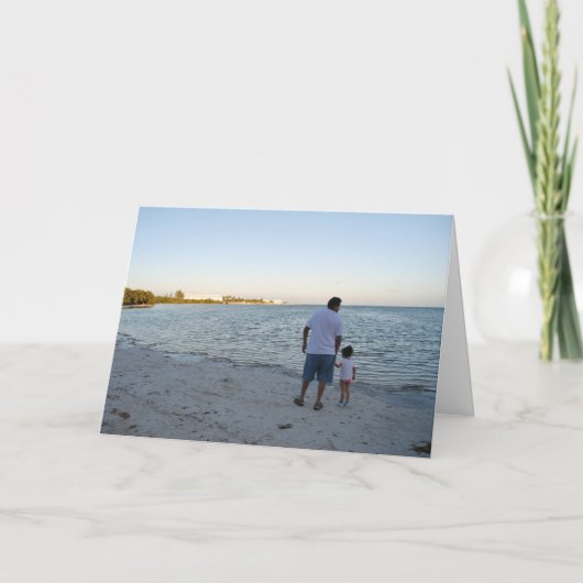 Carte La petite fille à son papa (Devant)