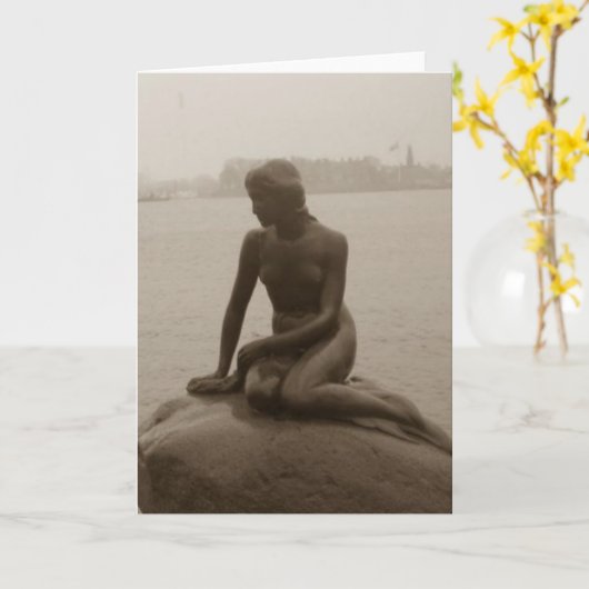 Carte La petite sirène (Fleur jaune)