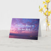 Carte La photo violet océan coucher de soleil rêve il le (Fleur jaune)