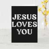 Carte La phrase Jésus t'aime sur un  (Fleur jaune)