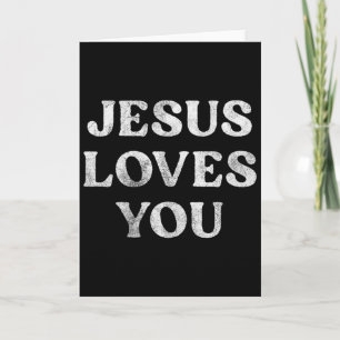 Carte La phrase Jésus t'aime sur un tri-blend premium