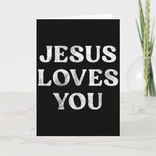 Carte La phrase Jésus t'aime sur une