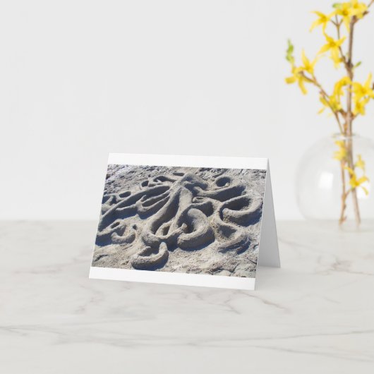 Carte La pieuvre dans le sable (Fleur jaune)