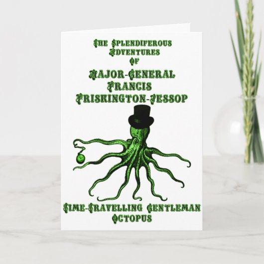 Carte La pieuvre gentillesse qui voyage dans le temps (Devant)