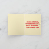 Carte "La pizza est le seul amour que je veux - Pizza dr (Intérieur)