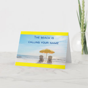 CARTE LA PLAGE "APPELLE VOTRE NOM"