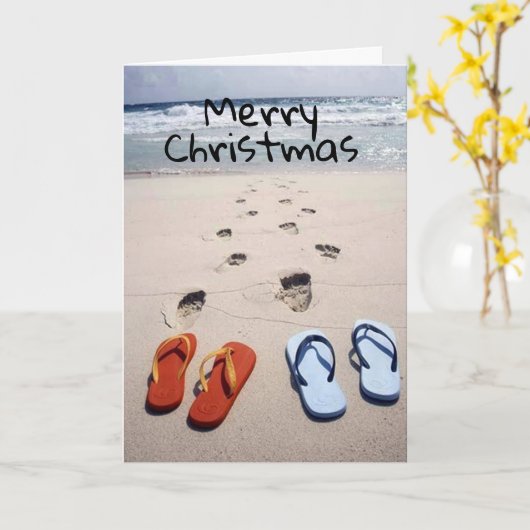 CARTE LA PLAGE APPELLE VOTRE NOM À "NOËL" (Fleur jaune)