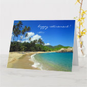 Carte la plage des caraïbes à la retraite (Fleur jaune)