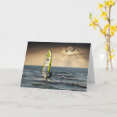 Carte La planche à voile (Fleur jaune)