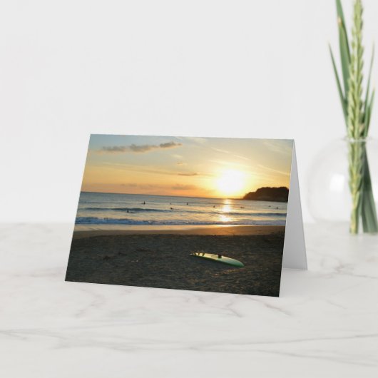 Carte La planche à voile verte (Devant)