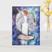 Carte La plume d'ange de Dieu au-dessus de l'inspiration (Fleur jaune)