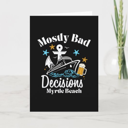 Carte La plupart des décisions D Myrtle Beach Spring Bre (Devant)