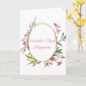 Carte La plus grande fête des mères Stepmère du monde (Fleur jaune)