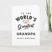 Carte La plus grande typographie grand-père du monde Joy (Devant)