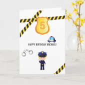 Carte La Police Birthday Greeting (Fleur jaune)