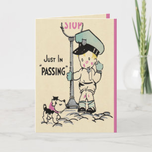 Carte La police d'anniversaire carde