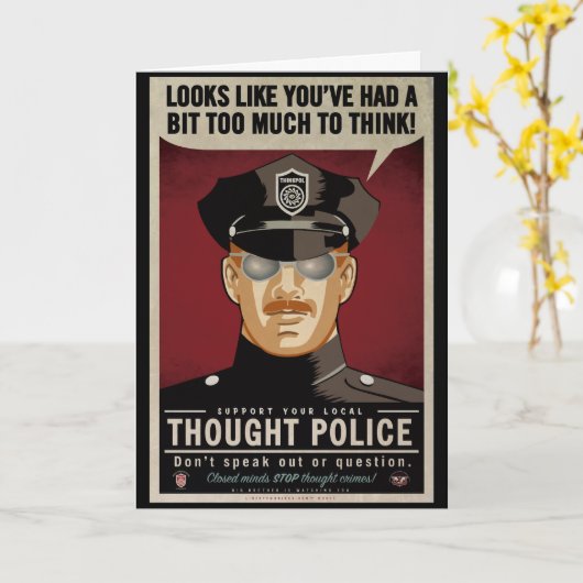 Carte La police de pensée carde (Fleur jaune)