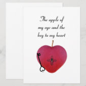Carte La pomme de mon oeil et la clé de mon coeur (Devant / Derrière)