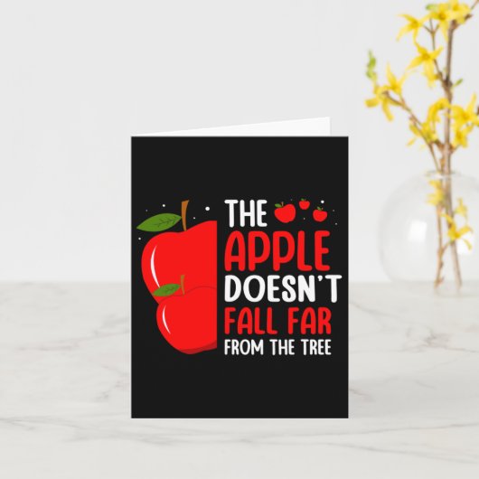 Carte La pomme ne tombe pas loin de l'arbre Apple Pic (Fleur jaune)