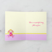 Carte La poupée de la petite-fille le premier anniversai (Intérieur)