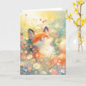 Carte La prairie Red Fox cachée (Fleur jaune)