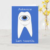 Carte La première dent du bébé (Fleur jaune)