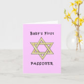 Carte La première pâque du bébé (Fleur jaune)