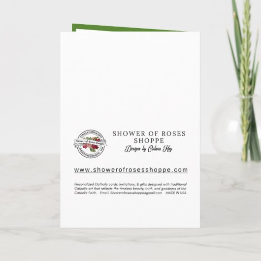 Carte La prière de la Saint Patrick Bénédiction religieu (Dos)