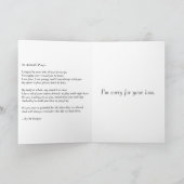 Carte La prière d'un animal - Quand un voyage se termine (Intérieur)