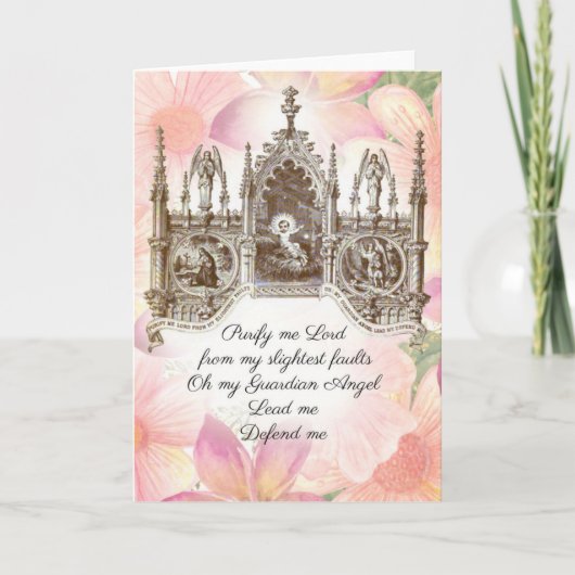 Carte La prière religieuse des anges du Gardien de Jésus (Devant)