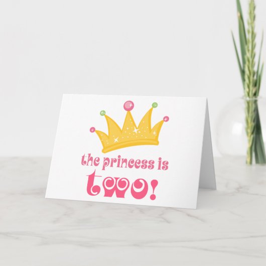 Carte La Princesse Est Deux Cadeaux D'Anniversaire (Devant)