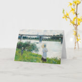 Carte La promenade avec le pont ferroviaire de Monet, (Fleur jaune)