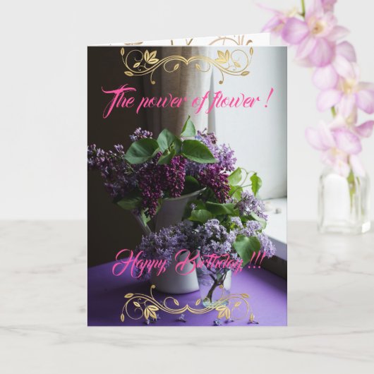 Carte La puissance de la fleur (Orchidée)