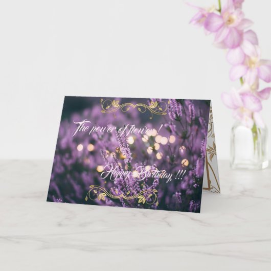 Carte La puissance de la fleur (Orchidée)
