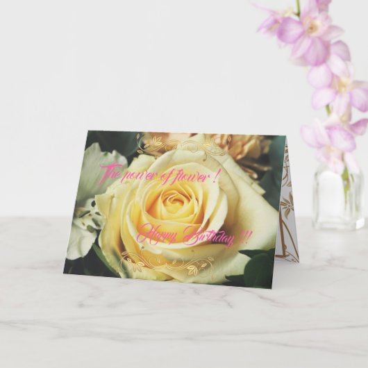 Carte La puissance de la fleur (Orchidée)