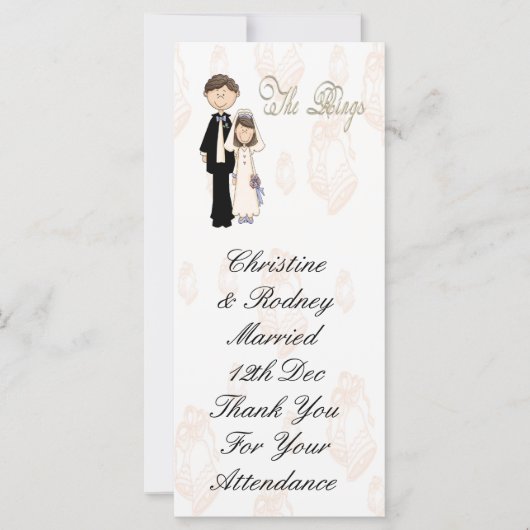 Carte La réception de mariage (Devant)