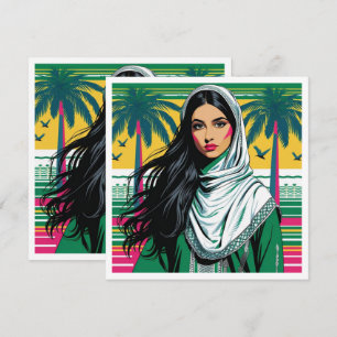 Carte "La reine de la pop saoudienne - Art patrimonial a