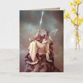 Carte la reine des épées (Fleur jaune)