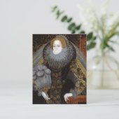 Carte La reine Elizabeth I souffle une gomme à bulle bla (Debout devant)