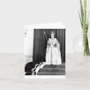 Carte La reine Elizabeth II portait son couronnement