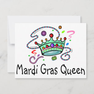 Carte La reine Mardi Gras