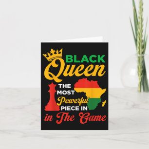 Carte La Reine Noire Échecs Puissant Pièce Dans Le Jeu J
