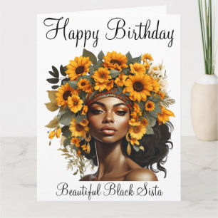 Carte La reine noire melanin sista anniversaire amour