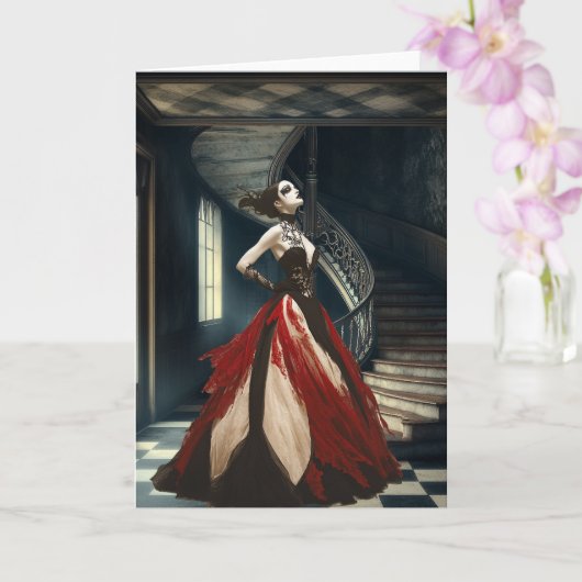 Carte La Reine Vampire | Art Surréaliste (Orchidée)